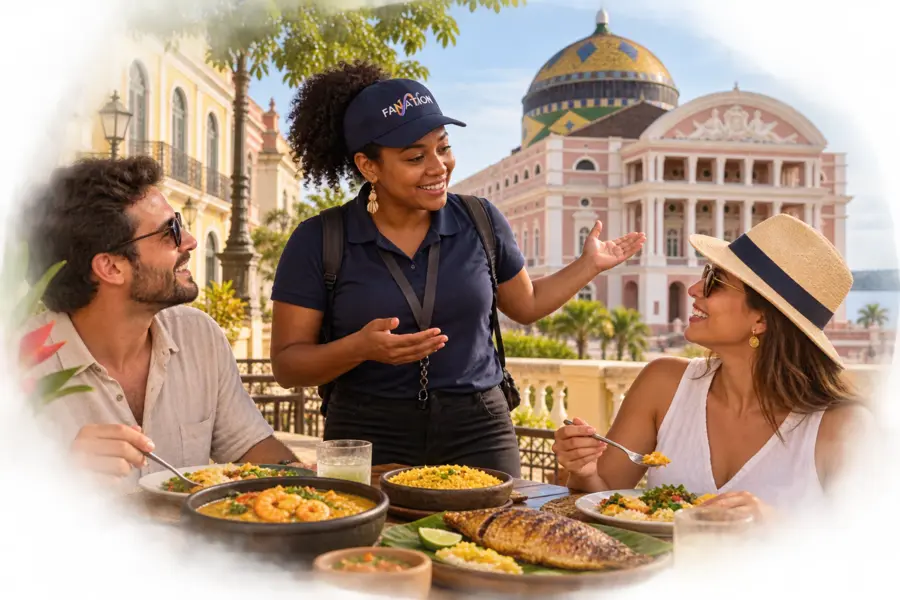 City tour de Manaos con almuerzo regional frente al Teatro Amazonas