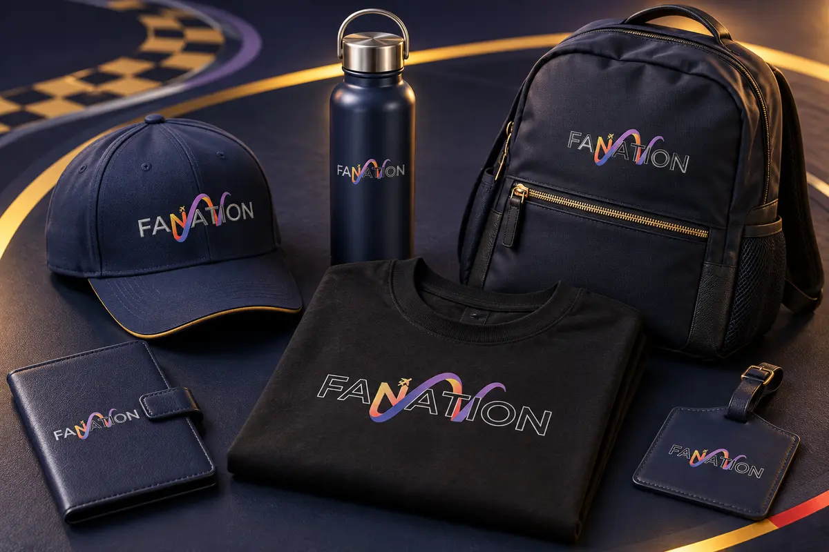 Kit de viaje con merchandising oficial de FANATION